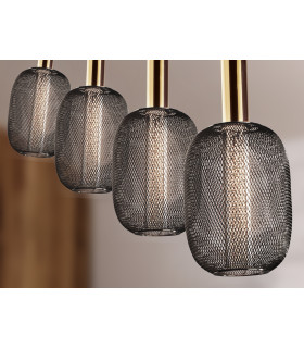Micrón Bar Pendant Ceiling 4 Light Gold Black LED 3000K-2