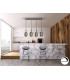 Micrón Bar Pendant Ceiling 4 Light Gold Black LED 3000K-3