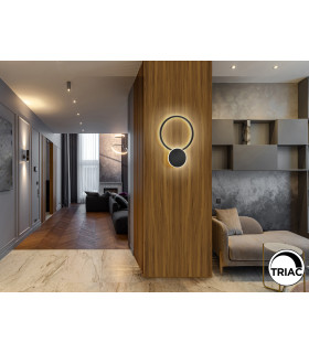 Omnio Integrated LED Wall Lamp Black 3000K-2