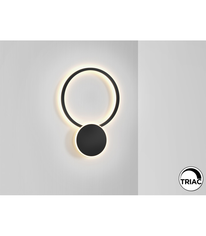 Omnio Integrated LED Wall Lamp Black 3000K-3