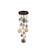 Dark Cluster Pendant Ceiling Light Black Brass 14xG9 400lm-4