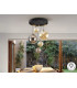 Dark Cluster Pendant Ceiling Light Black Brass 5xG9 400lm-1