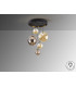 Dark Cluster Pendant Ceiling Light Black Brass 5xG9 400lm-4