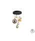Dark Cluster Pendant Ceiling Light Black Brass 5xG9 400lm-6