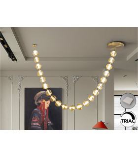Zaria II 21 Light Pendant Ceiling Light Bronze Amber LED 3000K Dimmable-1