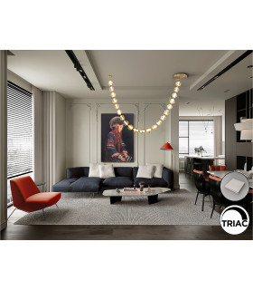 Zaria II 21 Light Pendant Ceiling Light Bronze Amber LED 3000K Dimmable-2