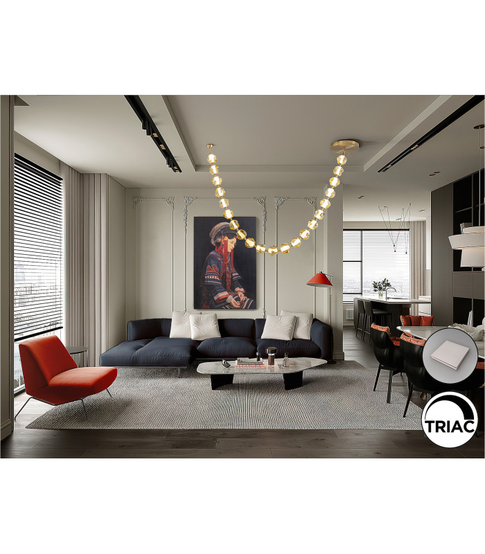 Zaria II 21 Light Pendant Ceiling Light Bronze Amber LED 3000K Dimmable-2