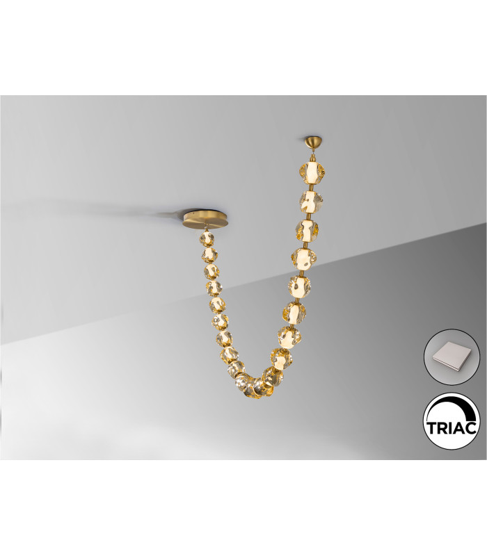 Zaria II 21 Light Pendant Ceiling Light Bronze Amber LED 3000K Dimmable-3