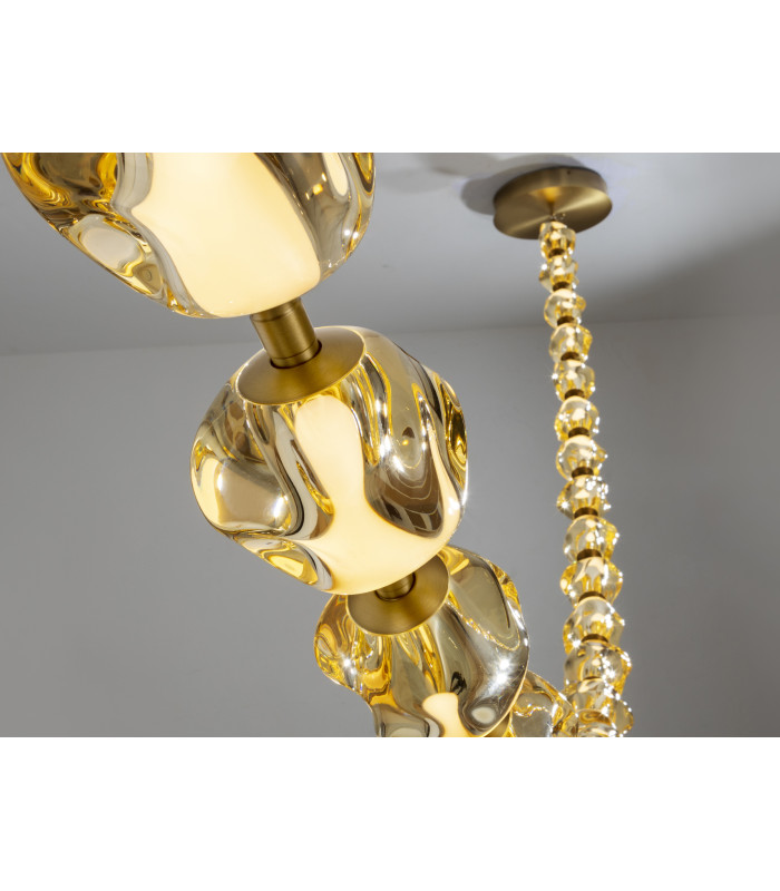 Zaria II 21 Light Pendant Ceiling Light Bronze Amber LED 3000K Dimmable-5