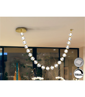 Zaria II 21 Light Pendant Ceiling Light Gold Clear LED 3000K Dimmable-1