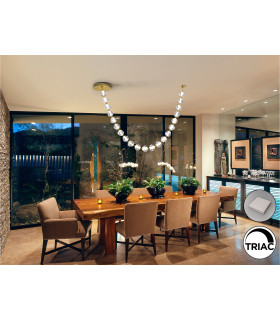 Zaria II 21 Light Pendant Ceiling Light Gold Clear LED 3000K Dimmable-2