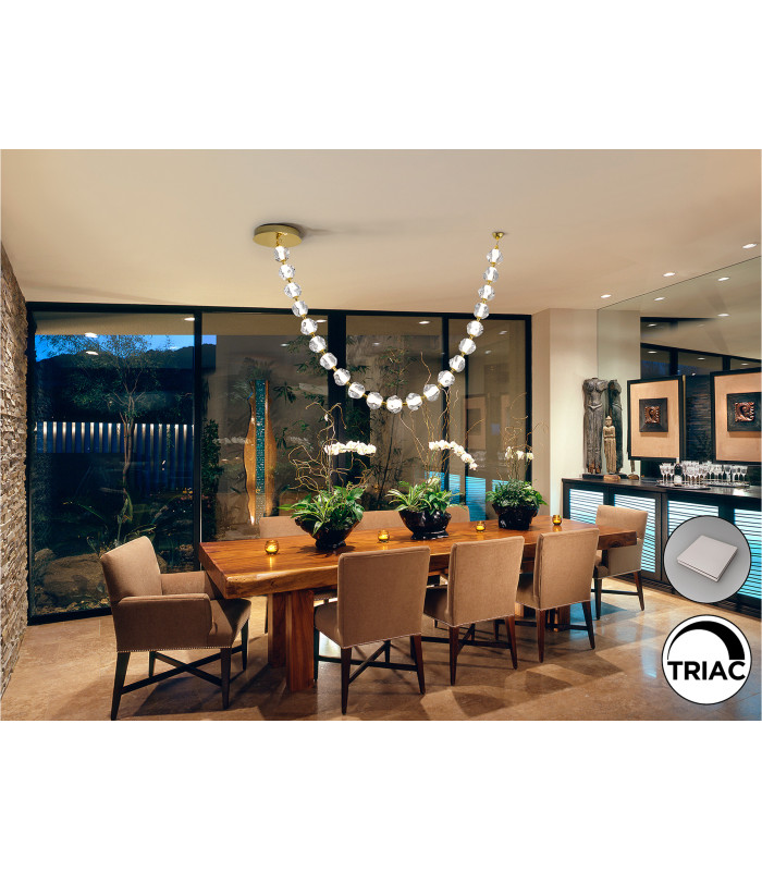 Zaria II 21 Light Pendant Ceiling Light Gold Clear LED 3000K Dimmable-2