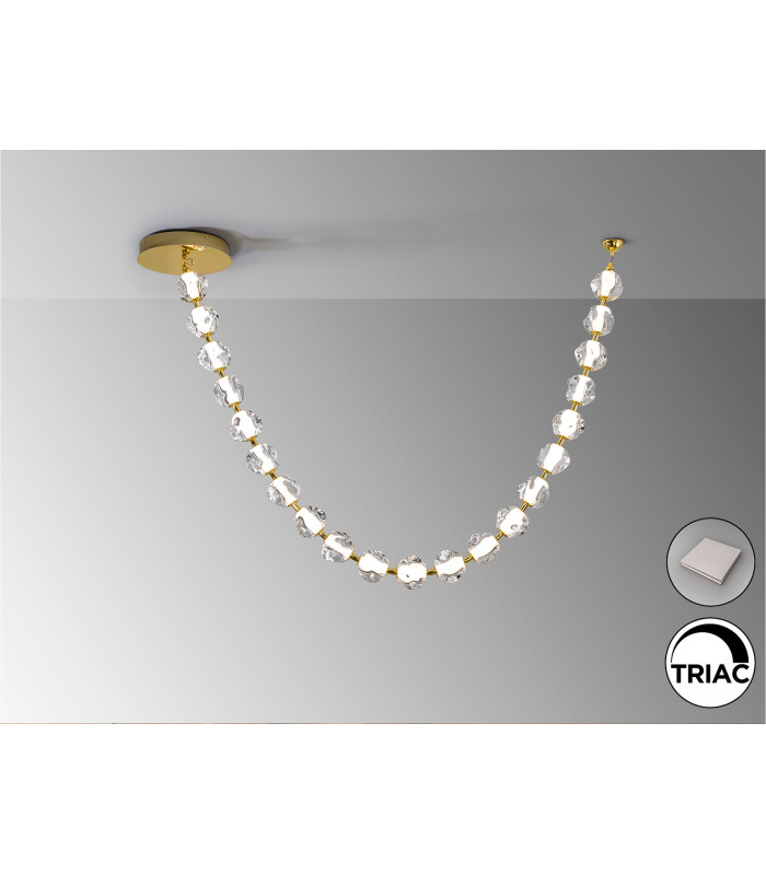Zaria II 21 Light Pendant Ceiling Light Gold Clear LED 3000K Dimmable-5