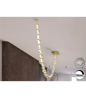 Zaria II 29 Light Pendant Ceiling Light Gold Clear LED 3000K Dimmable-1