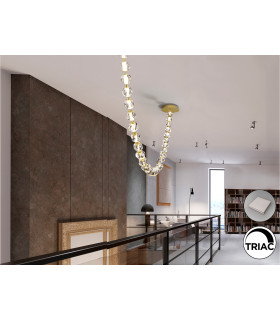 Zaria II 29 Light Pendant Ceiling Light Gold Clear LED 3000K Dimmable-2