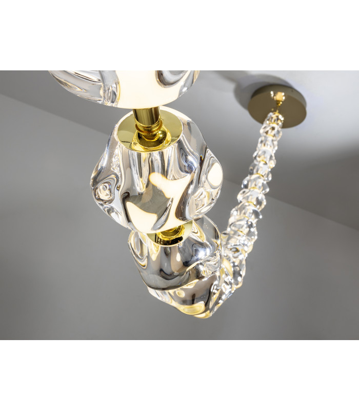 Zaria II 29 Light Pendant Ceiling Light Gold Clear LED 3000K Dimmable-3