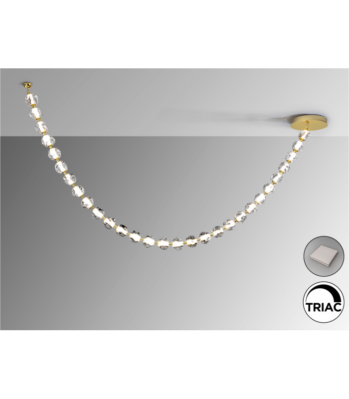 Zaria II 29 Light Pendant Ceiling Light Gold Clear LED 3000K Dimmable-4