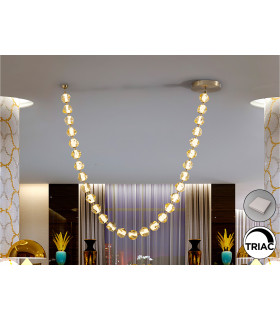 Zaria II 29 Light Pendant Ceiling Light Bronze Amber LED 3000K Dimmable-1