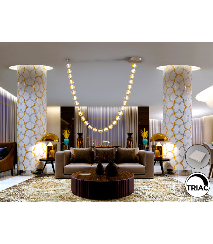 Zaria II 29 Light Pendant Ceiling Light Bronze Amber LED 3000K Dimmable-2