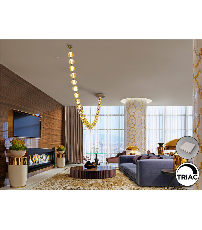 Zaria II 29 Light Pendant Ceiling Light Bronze Amber LED 3000K Dimmable-3