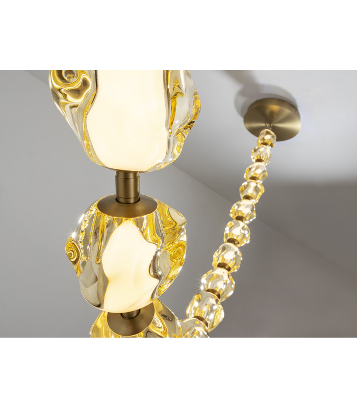Zaria II 29 Light Pendant Ceiling Light Bronze Amber LED 3000K Dimmable-4