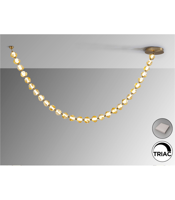 Zaria II 29 Light Pendant Ceiling Light Bronze Amber LED 3000K Dimmable-5