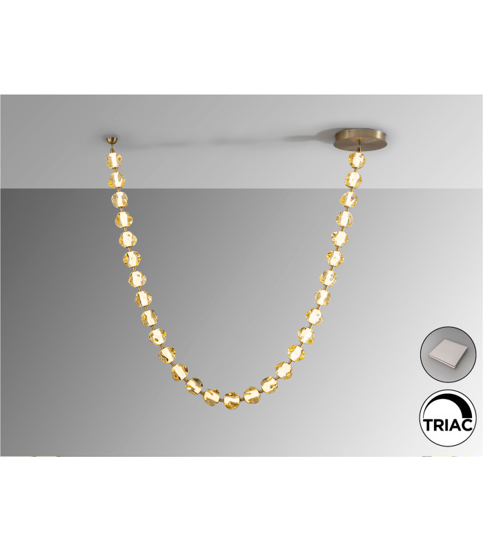 Zaria II 29 Light Pendant Ceiling Light Bronze Amber LED 3000K Dimmable-6
