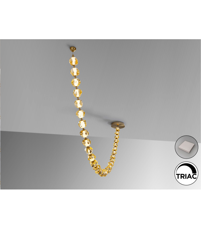 Zaria II 29 Light Pendant Ceiling Light Bronze Amber LED 3000K Dimmable-7