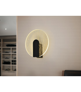 Auris Integrated LED Wall Lamp Black 3000K-1