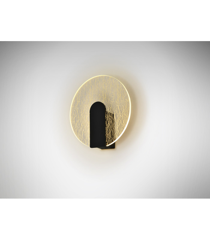 Auris Integrated LED Wall Lamp Black 3000K-4