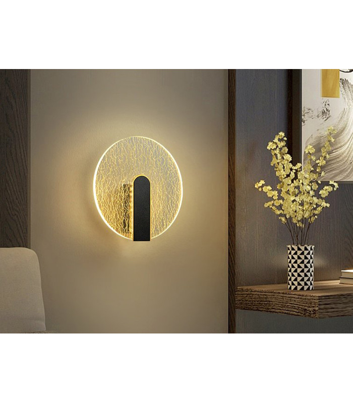 Auris Integrated LED Wall Lamp Black 3000K-5