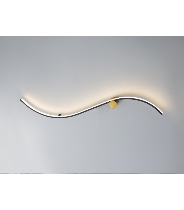 Siloe Integrated LED Wall Lamp Black 3000K-3