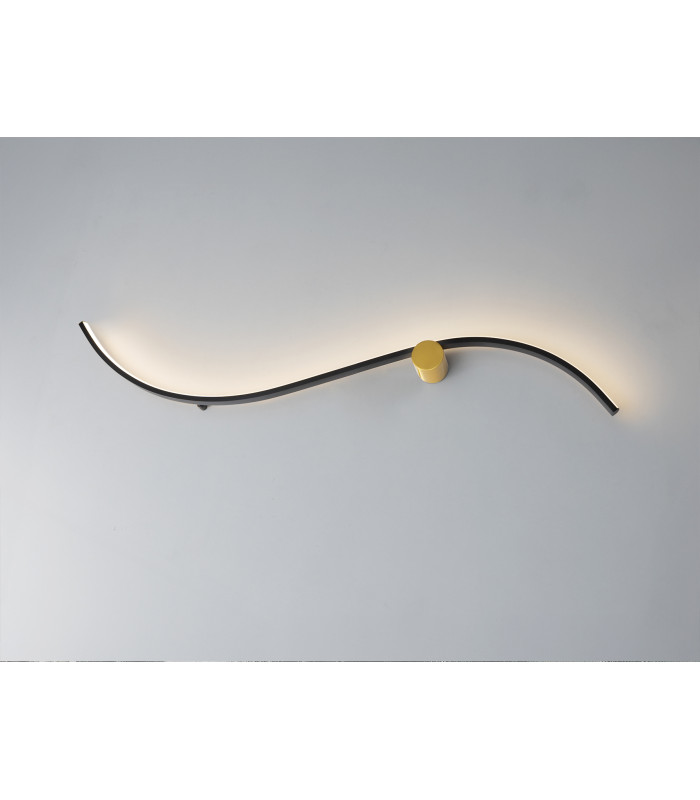 Siloe Integrated LED Wall Lamp Black 3000K-4