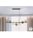 Inoa Bar Pendant Ceiling Light Black Smoke Amber 7xG9 400lm-1