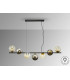 Inoa Bar Pendant Ceiling Light Black Smoke Amber 7xG9 400lm-3