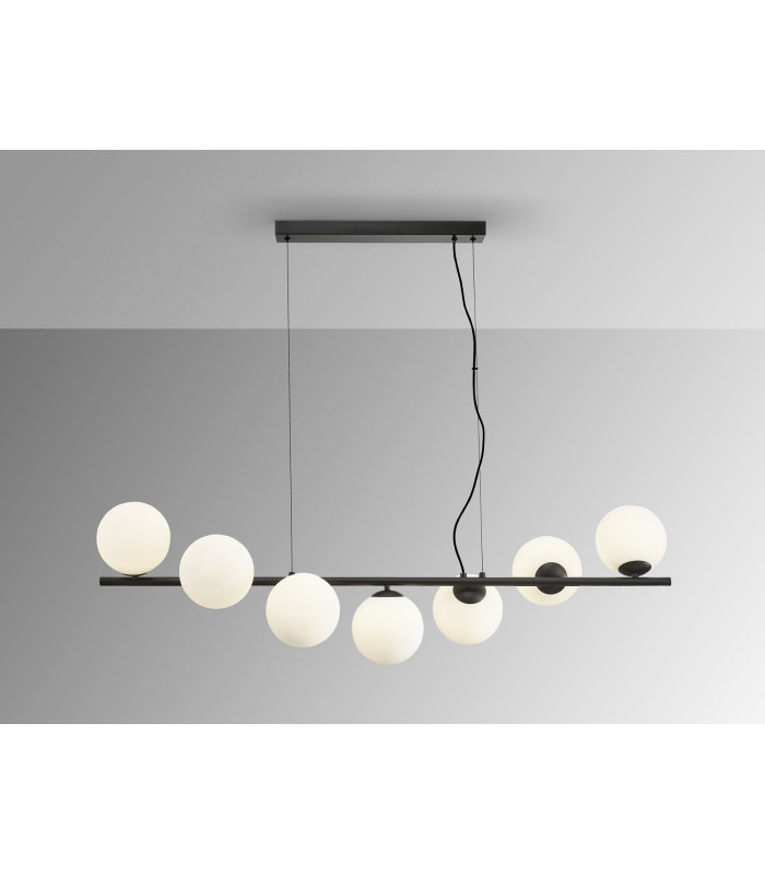 Inoa Bar Pendant Ceiling Light Black Opal 7xG9 400lm-3