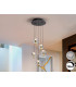 Zaria 5 Light Cluster Pendant Ceiling Light Black Gold Clear LED 3000K Dimmable-1