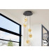 Zaria 5 Light Cluster Pendant Ceiling Light Black Bronze Amber LED 3000K Dimmable-1