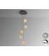 Zaria 5 Light Cluster Pendant Ceiling Light Black Bronze Amber LED 3000K Dimmable-3