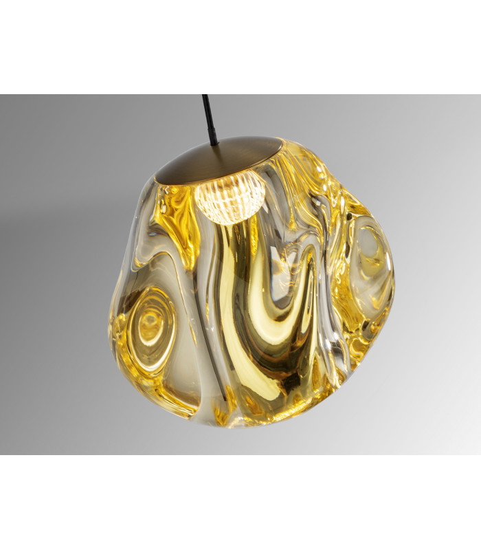 Zaria 5 Light Cluster Pendant Ceiling Light Black Bronze Amber LED 3000K Dimmable-6