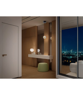 Zaria Slim Pendant Ceiling Light Black Gold Clear LED 3000K-2
