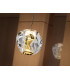 Zaria Slim Pendant Ceiling Light Black Gold Clear LED 3000K-3