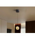 Zaria Slim Pendant Ceiling Light Black Bronze Amber LED 3000K-1