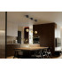 Zaria Slim Pendant Ceiling Light Black Bronze Amber LED 3000K-2