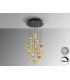 Zaria 13 Light Cluster Pendant Ceiling Light Black Bronze Amber LED 3000K Dimmable-2
