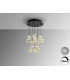 Zaria 13 Light Cluster Pendant Ceiling Light Black Gold Clear LED 3000K Dimmable-2