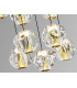 Zaria 13 Light Cluster Pendant Ceiling Light Black Gold Clear LED 3000K Dimmable-4