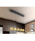 Zaria Bar Pendant Ceiling Light Black Bronze Amber LED 3000K Dimmable-1