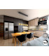 Zaria Bar Pendant Ceiling Light Black Bronze Amber LED 3000K Dimmable-2