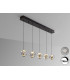 Zaria Bar Pendant Ceiling Light Black Gold Clear LED 3000K Dimmable-1